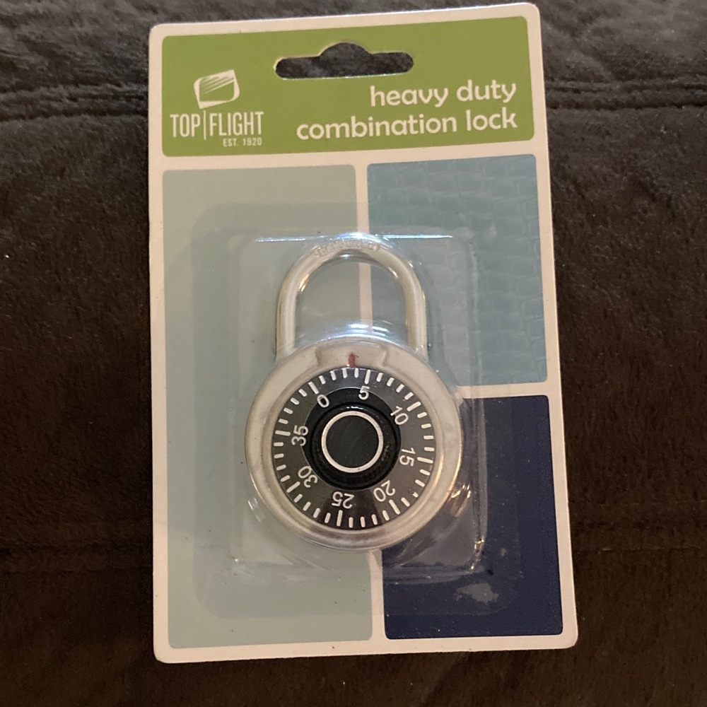 Silver and Black Heavy Duty Combination Lock